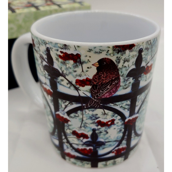 Gift for Bird Lover Coffee Mug Sparrow On The Fence Lang & Wise Vintage 2004 - Picture 5 of 16